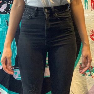 High rise black jeans